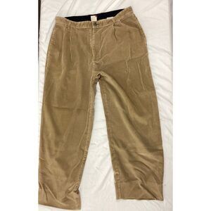 Tommy Hilfiger Vintage / Y2K Corduroy Pleated Pants Khaki Tan Casual size 36